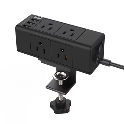 Multitoma Atornillable Escritorio Con 6 Tomas 4 Puertos Usb