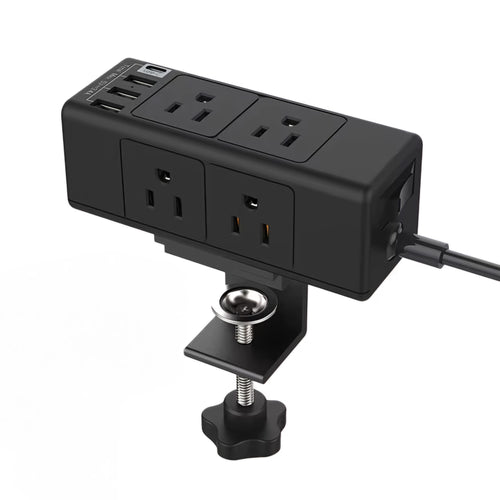 Multitoma Atornillable Escritorio Con 6 Tomas 4 Puertos Usb