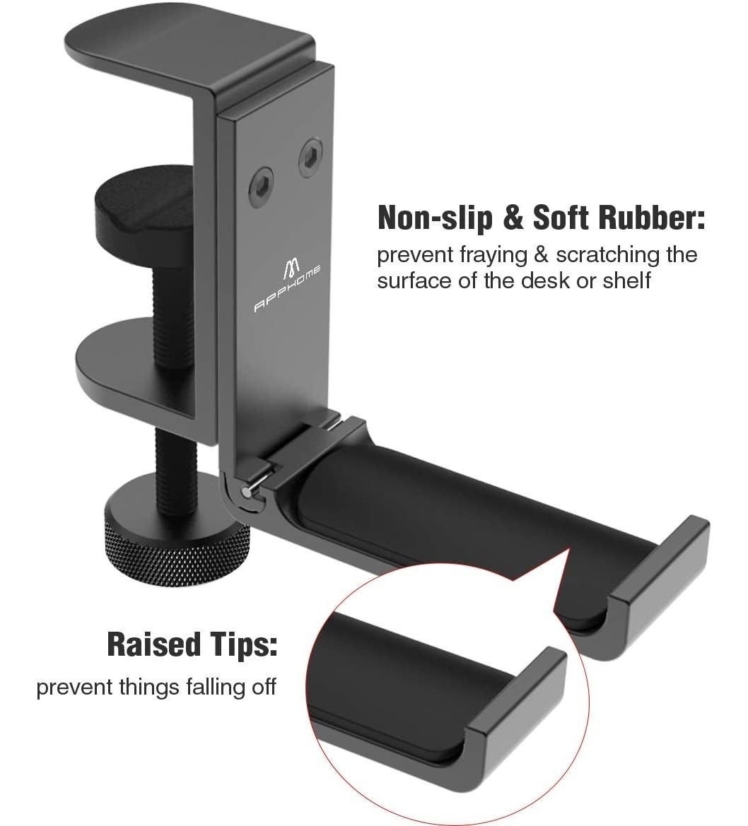 Soporte Diadema Atornillable Aluminio  Escritorio Apphome