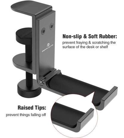 Soporte Diadema Atornillable Aluminio  Escritorio Apphome