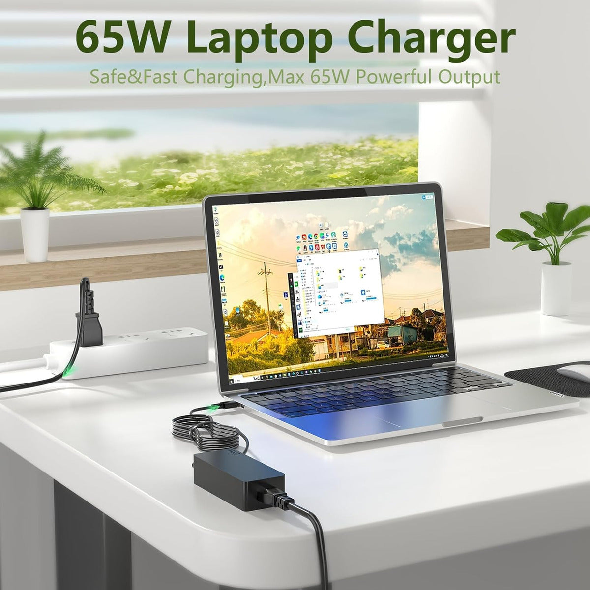Cargador Generico 65w Usb C Para Portatil Lenovo Hp Dell
