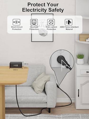 Multitoma Escritorio Atornillable 4 Tomas 4 Puertos Usb